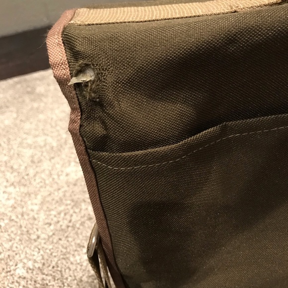 McGuire-Nicholas Green and Tan Canvas Briefcase - Picture 7 of 8